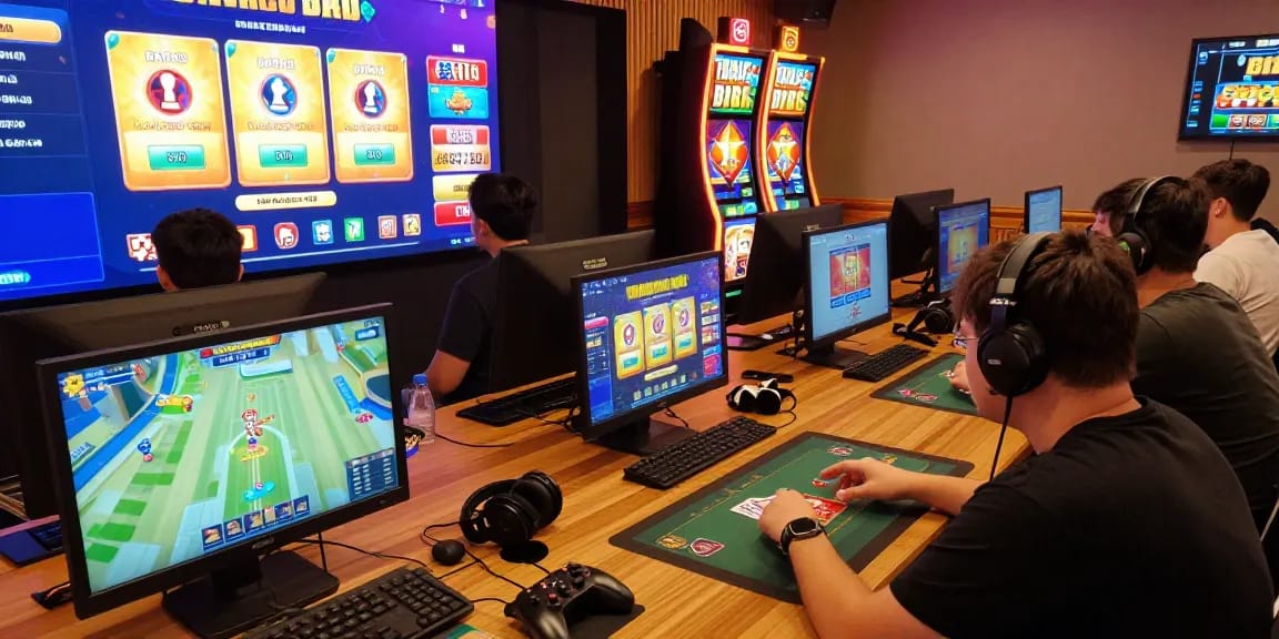 Exciting gaming experience at https://gemwin.pics/ with players enjoying diverse online games in a vibrant atmosphere.