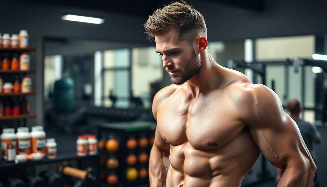 Bild von Unique Pharma Steroids in einem Fitnessstudio mit muskulösem Körperbau