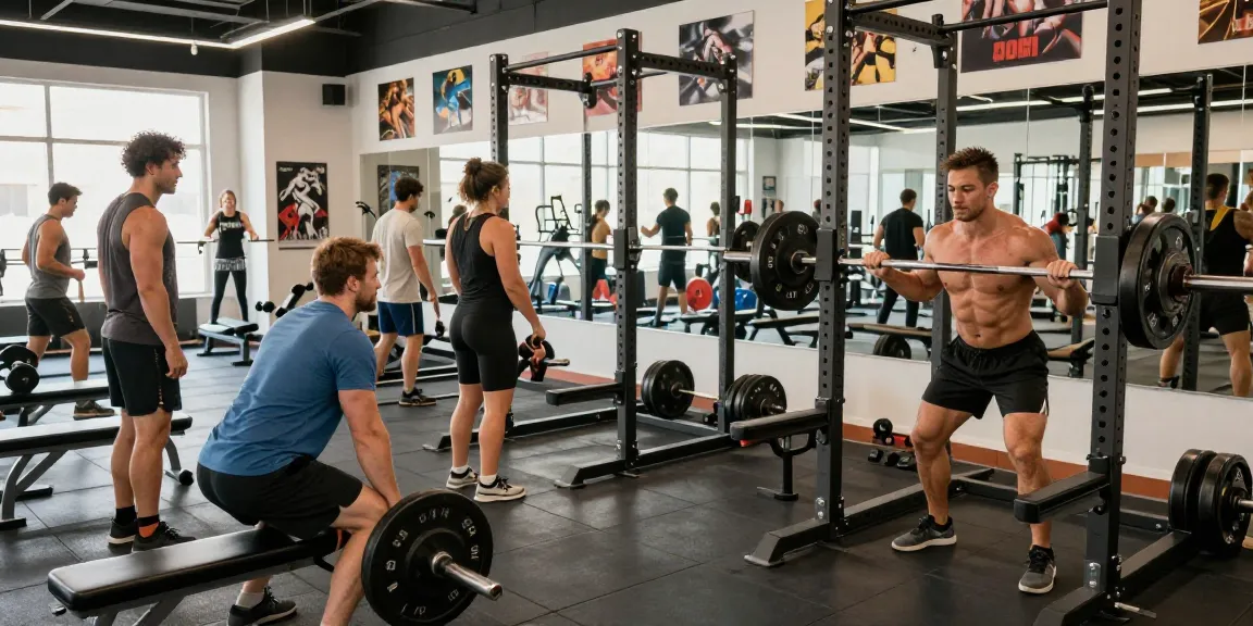 Utionon Steroids Shop – Krafttraining im modernen Fitnessstudio mit Bodybuilder und Trainingsgeräten.
